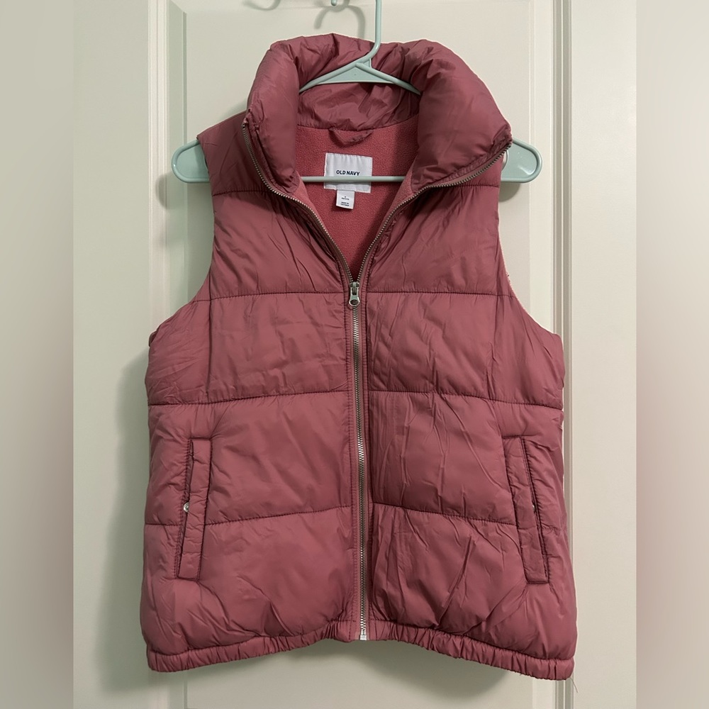 Old Navy Puffy pink vest